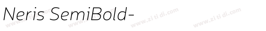 Neris SemiBold字体转换